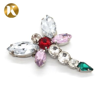 China Dragonfly Shape Rhinestone Shoe Clips Europe And America Style For Buckle Ornaments supplier