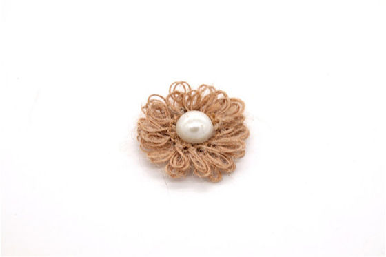 China DIY Handmade Satin Ribbon Flowers Fashion Style Nickl / Black / Gold Color supplier