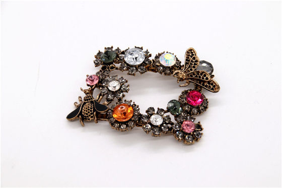 Custom Colorful Shoe Ornaments Clips For Woman Black / Nickel / Gold Color supplier