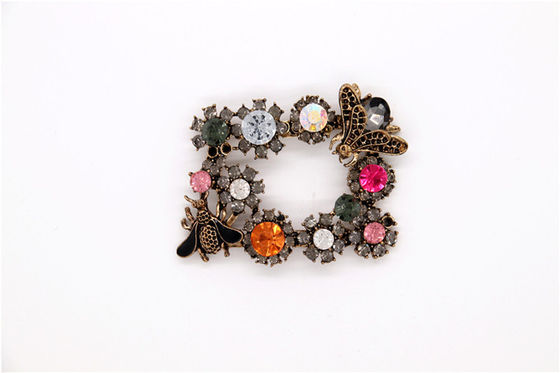 Custom Colorful Shoe Ornaments Clips For Woman Black / Nickel / Gold Color supplier