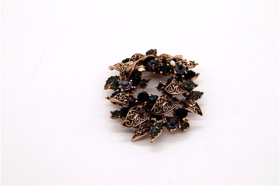 Round Shape Rhinestone Shoe Clips Elegant Beautiful Appearance SGS Certificate supplier