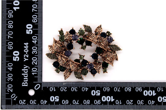 Round Shape Rhinestone Shoe Clips Elegant Beautiful Appearance SGS Certificate supplier