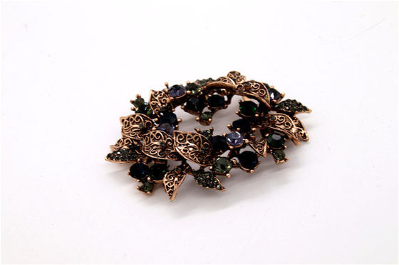 Round Shape Rhinestone Shoe Clips Elegant Beautiful Appearance SGS Certificate supplier