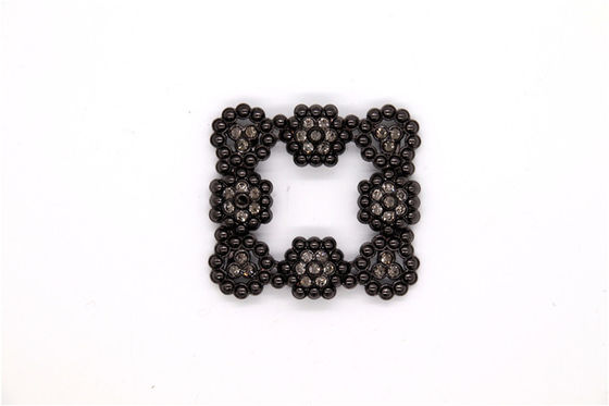 Women Rhinestone Shoe Clips Square Shape With Professional Design supplier