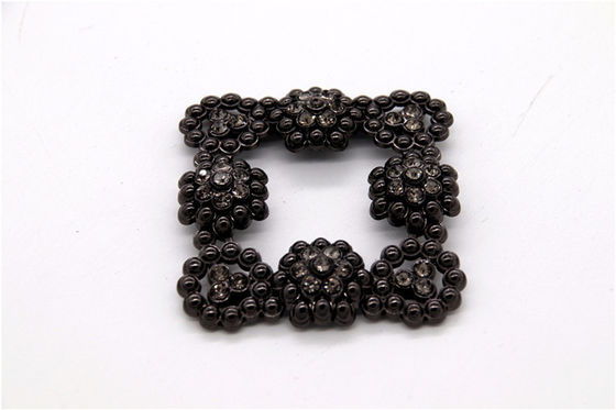 Women Rhinestone Shoe Clips Square Shape With Professional Design supplier