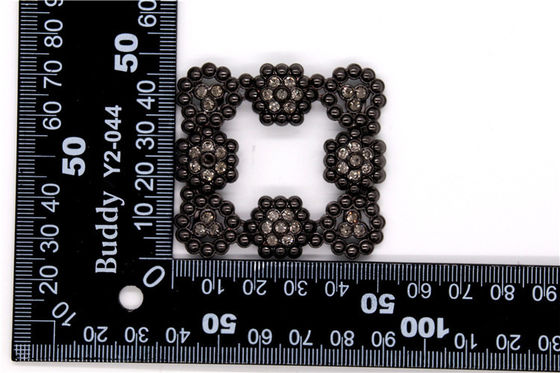 Women Rhinestone Shoe Clips Square Shape With Professional Design supplier