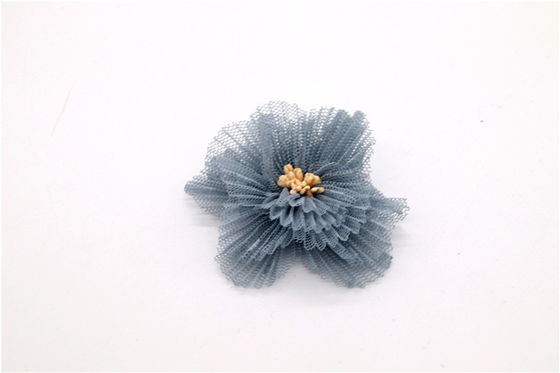OEM Service Shoe Lace Flowers Mesh Black / White / Red / Blue For Women supplier