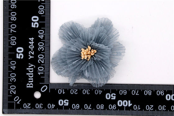 OEM Service Shoe Lace Flowers Mesh Black / White / Red / Blue For Women supplier