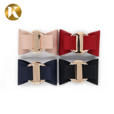 Customized Decorative Shoe Clips Handicrafts / Bonded Leather Style supplier