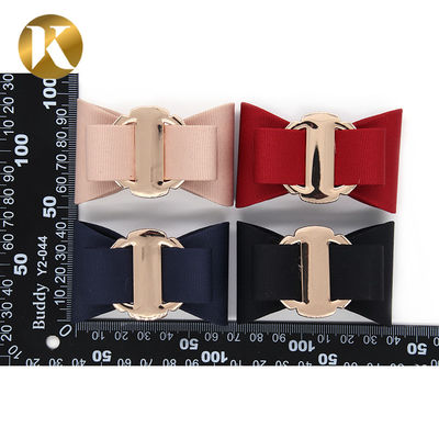 Customized Decorative Shoe Clips Handicrafts / Bonded Leather Style supplier