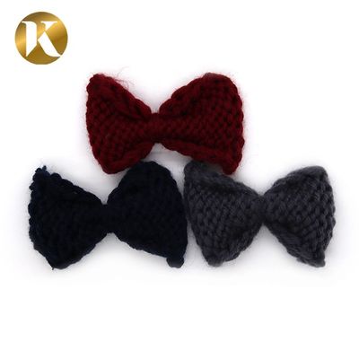 75*45mm Decorative Shoe Clips BOW Style Woollen Yarn Material supplier