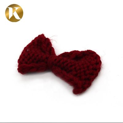 75*45mm Decorative Shoe Clips BOW Style Woollen Yarn Material supplier
