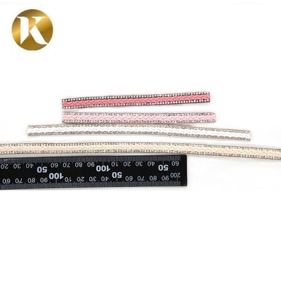 Bonded Leather Decorative Shoe Tape 1000mm For Headwear / Shoes / Clothe supplier