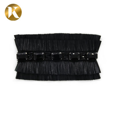 High - Grade Rhinestone Fashion Shoe Decoration 145*75mm Special Cloth Material supplier