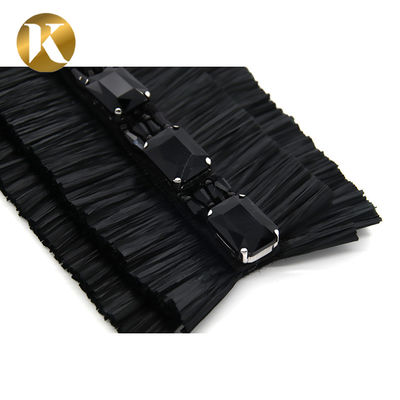 High - Grade Rhinestone Fashion Shoe Decoration 145*75mm Special Cloth Material supplier