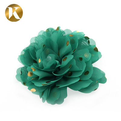 Customized Popular Style Shoe Lace Flowers 85*85mm Cotton / Polyester / Chiffon Material supplier
