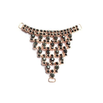 Crystal  T Type Replacement Belt Buckle 8.7cm*7 Cm Size For Shoe supplier