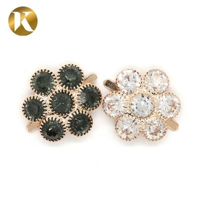 Custom Decorative Shoe Clips , Flower Shape Shoe Accessories Clips supplier