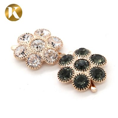 Custom Decorative Shoe Clips , Flower Shape Shoe Accessories Clips supplier