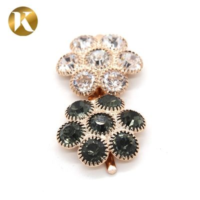 Custom Decorative Shoe Clips , Flower Shape Shoe Accessories Clips supplier