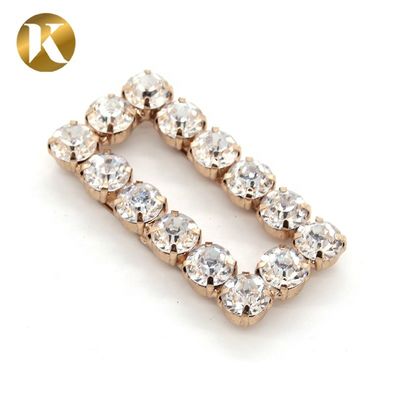 Rectangle Metal Buckle Shoes Decoration Accessories 50mm*25mm Size supplier