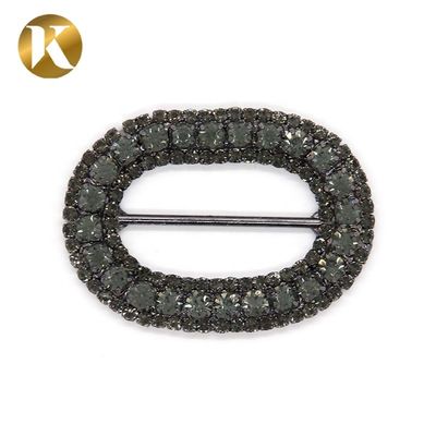 Crystal Metal Pin Shoes Decoration Accessories 45mm*33mm Fashion Style supplier