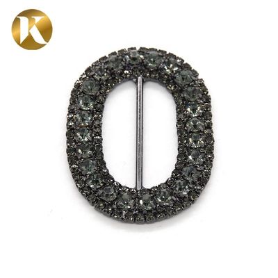Crystal Metal Pin Shoes Decoration Accessories 45mm*33mm Fashion Style supplier