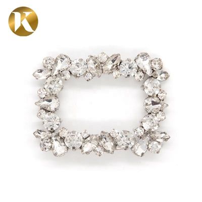 Crystal Ladies Shoes Decoration Accessories 55mm*40mm Fashion Styl supplier