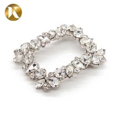 Crystal Ladies Shoes Decoration Accessories 55mm*40mm Fashion Styl supplier