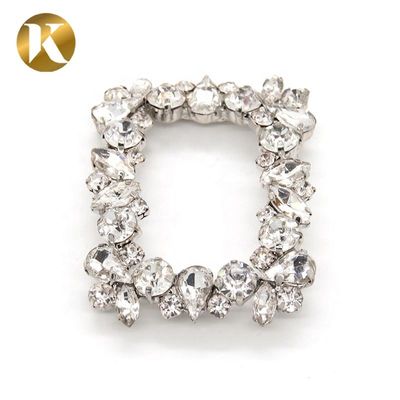 Crystal Ladies Shoes Decoration Accessories 55mm*40mm Fashion Styl supplier