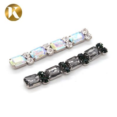 Promotion Fashion Jewelry Rhinestone Shoe Buckles 105mm*15mm Size supplier
