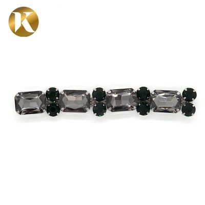 Promotion Fashion Jewelry Rhinestone Shoe Buckles 105mm*15mm Size supplier