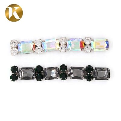 Promotion Fashion Jewelry Rhinestone Shoe Buckles 105mm*15mm Size supplier