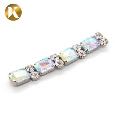 Promotion Fashion Jewelry Rhinestone Shoe Buckles 105mm*15mm Size supplier