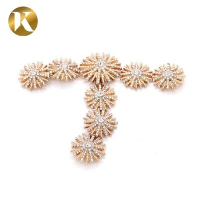 T Shape Rhinestone Women Metal Shoe Buckles With Fashion Appearance supplier