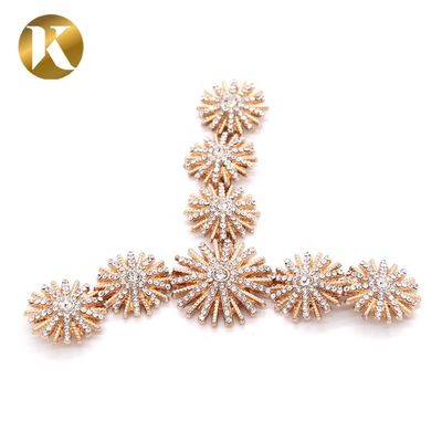 T Shape Rhinestone Women Metal Shoe Buckles With Fashion Appearance supplier