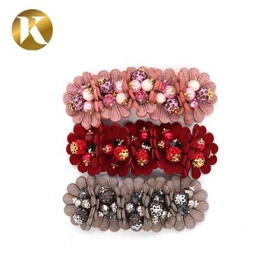 Custom Handmade Ladies Shoe Flower Decoration Europe And America Style supplier