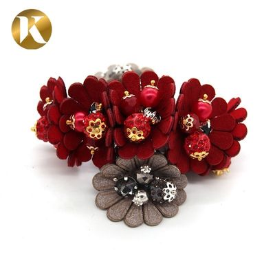 Custom Handmade Ladies Shoe Flower Decoration Europe And America Style supplier