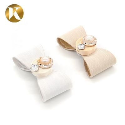 Pearl Simple Style Shoes Decoration Accessories Nickle / Black / Gold Color supplier