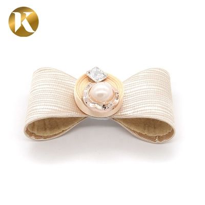 Pearl Simple Style Shoes Decoration Accessories Nickle / Black / Gold Color supplier
