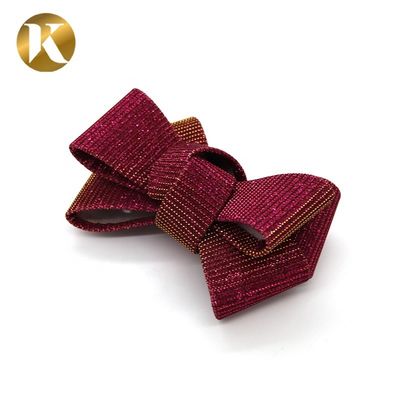 Custom Red Women Shoes Decoration Accessories Special Cloth Material supplier