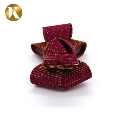 Custom Red Women Shoes Decoration Accessories Special Cloth Material supplier