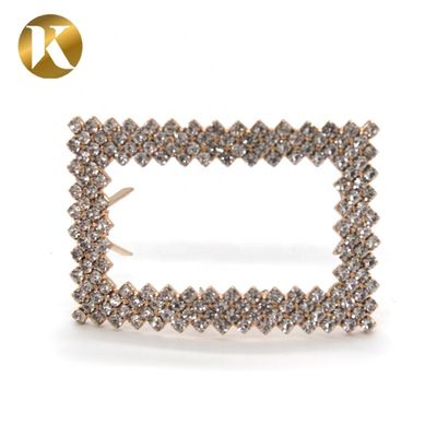 Rectangle Fashion Style Shoe Ornaments Clips 60mm*40mm Zinc Alloy Material supplier