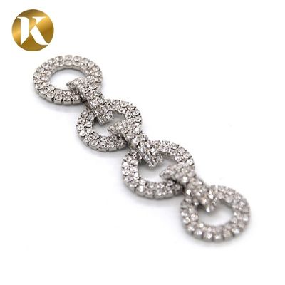 Fashion Elegant Crystal Bridal Shoe Clips 90mm*20mm Rhinestone Decoration supplier