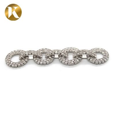 Fashion Elegant Crystal Bridal Shoe Clips 90mm*20mm Rhinestone Decoration supplier