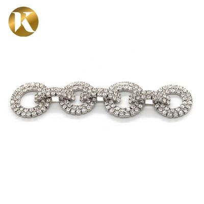Fashion Elegant Crystal Bridal Shoe Clips 90mm*20mm Rhinestone Decoration supplier