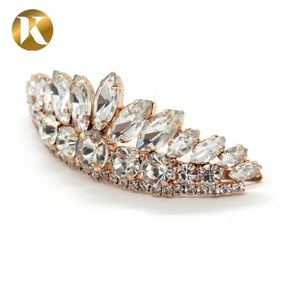 Sparkling Diamond Buckle Shoes Decoration Accessories 75mm*25mm Size supplier