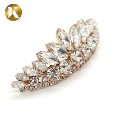 Sparkling Diamond Buckle Shoes Decoration Accessories 75mm*25mm Size supplier