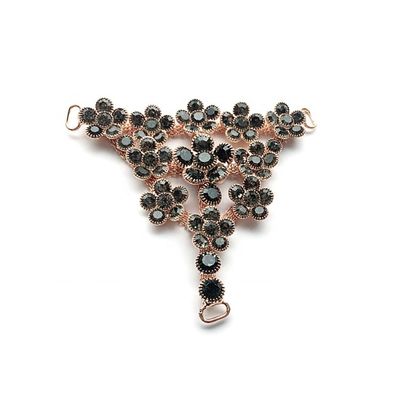 Europe Style T Shape Metal Shoe Buckles Flower Pattern For Ornament supplier