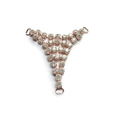 Ladies 11 Cm * 7.5 Cm T Shape Metal Shoe Buckles Accessory Ornament supplier